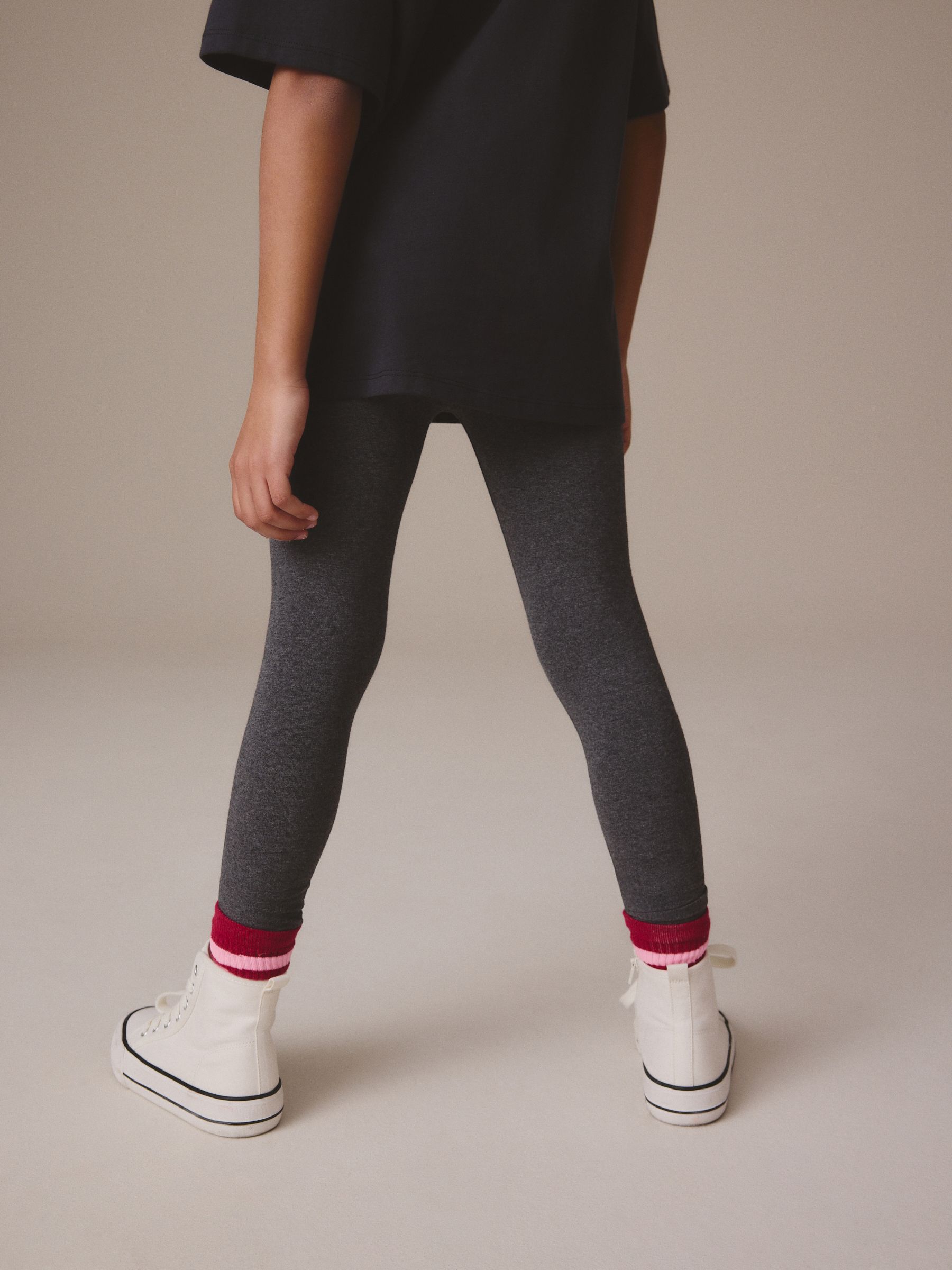 Antraciet - Verpakking van 3 leggings (3-16 jr)