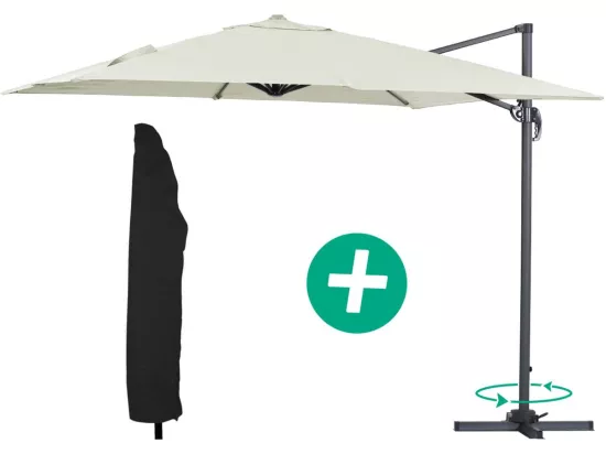 Parasol jardin déporté Alu 