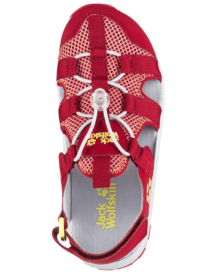 Trekking-Sandalen OUTDOOR ACTION mit Zehenschutz in red/lemon