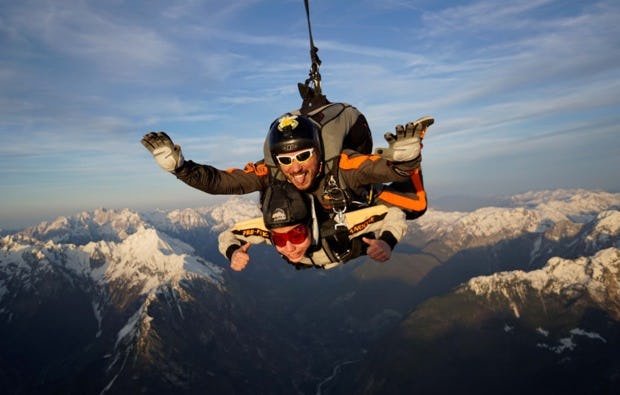Fallschirm Tandemsprung Bovec in Slowenien