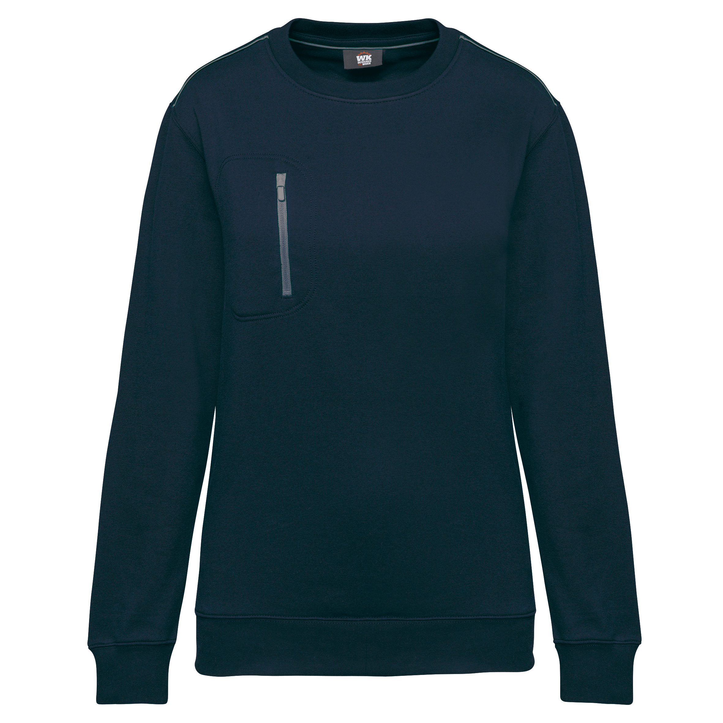 WK. Designed To Work WK403 - Sweat-shirt DayToDay zip poche contrasté unisexe