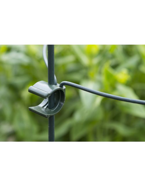 Nature Verstelbare Kunststof Clip - Klim-En Geleide Artikel - 2.4x3.5x4.9 cm Groen 4 stuks