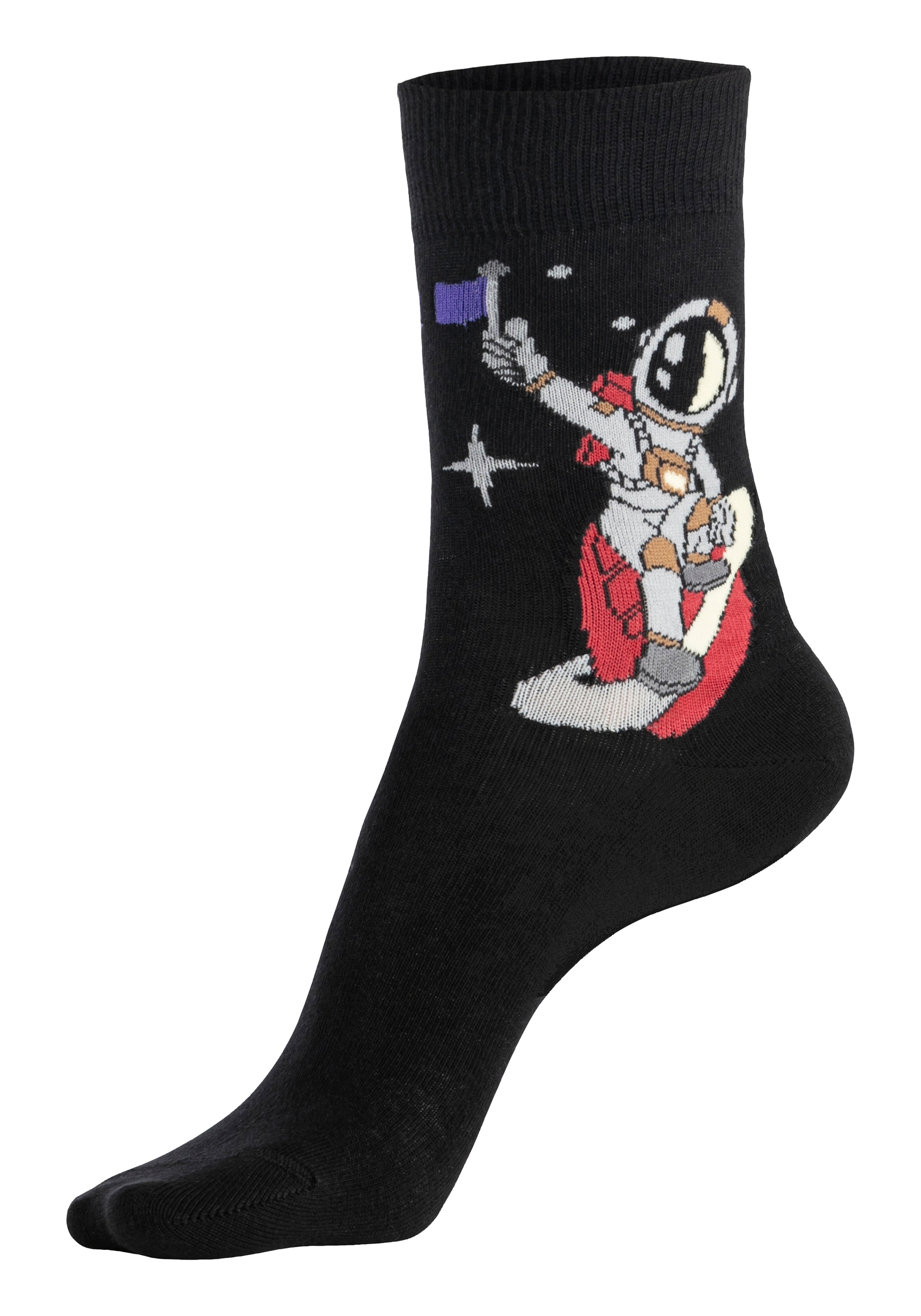 H.I.S Socken Packung, 5 Stk. tlg. mit Astronaut-Motiven
