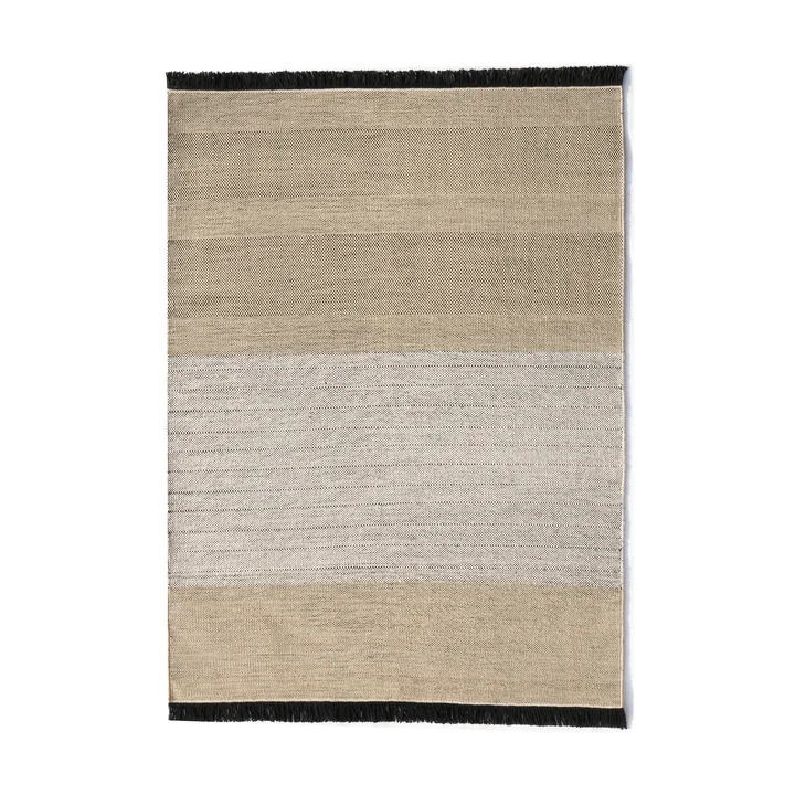 nanimarquina - Tres Outdoor-Teppich Stripes, 200 x 300 cm, natur / schwarz