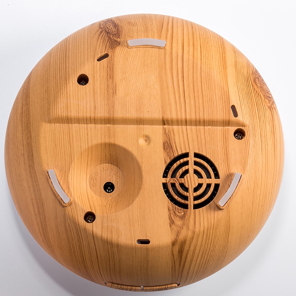 Ultraschall Luftbefeuchter Aroma Öl Diffuser in Holz Optik mit LED Beleuchtung - Hellbraun