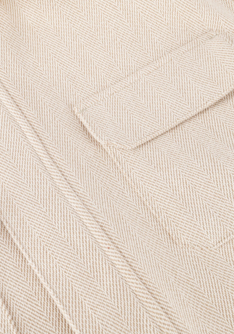 ecru profuomo overshirt overshirt zip herringbone