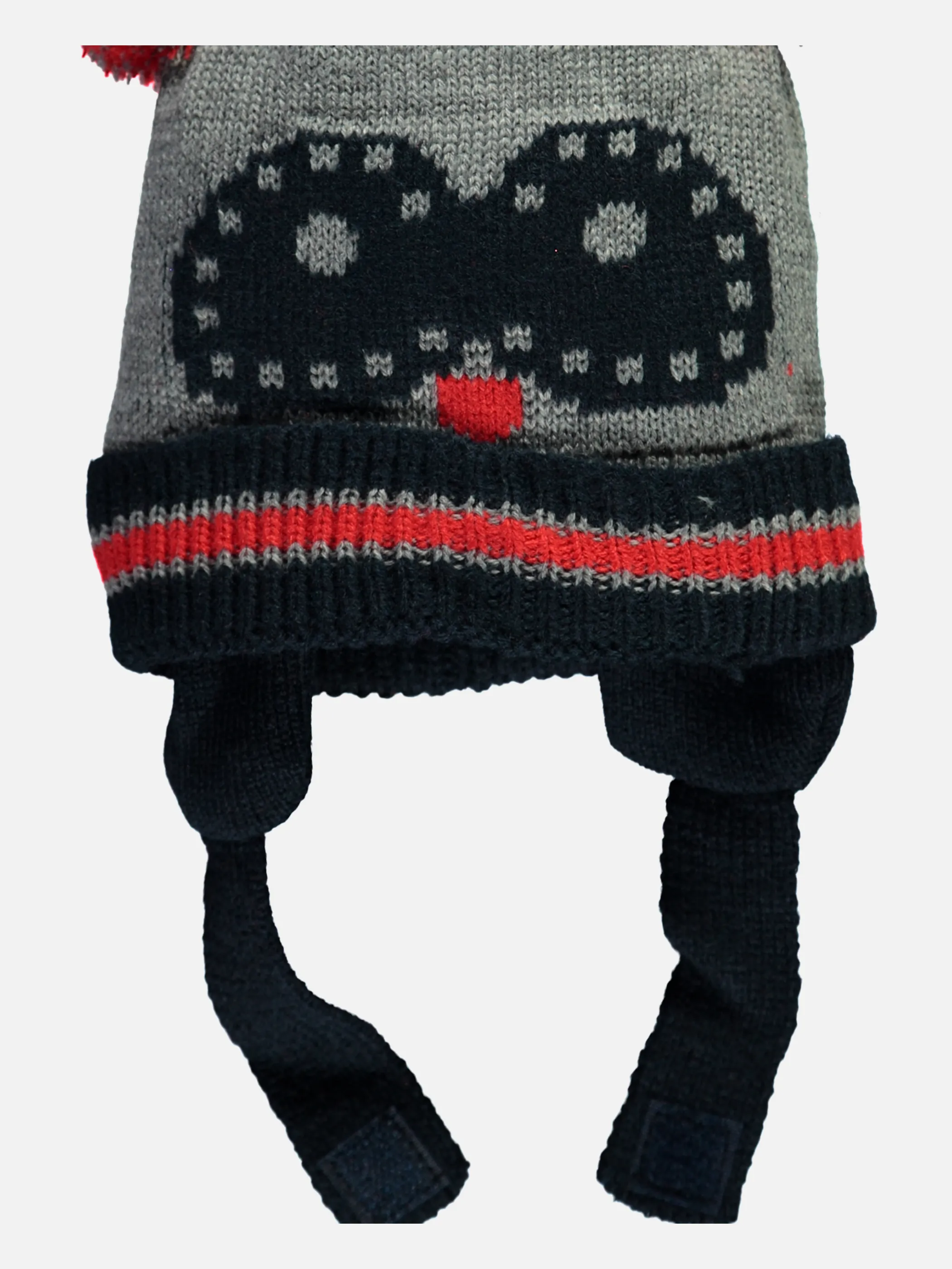 Baby Jungen Mütze mit Pompoms als Öhrchen
