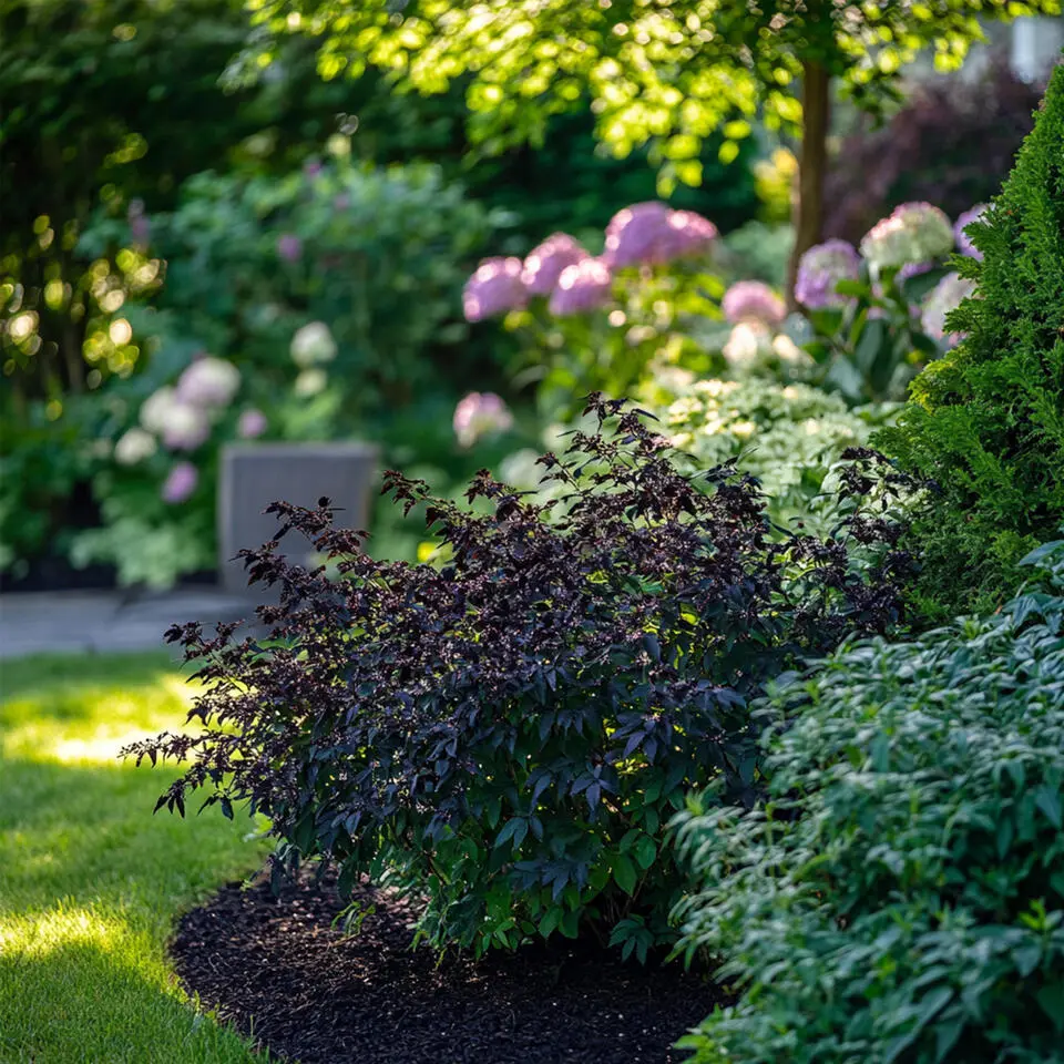 Zwarte vlier - Set van 2 - Sambucus nigra 'Black Lace' - Hoogte 25-40cm - ⌀17cm
