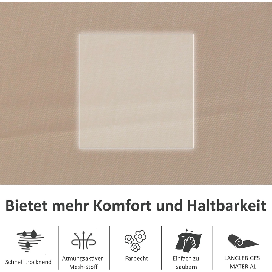 Outsunny Schaukelstuhl atmungsaktive Mesh-Gewebe beige