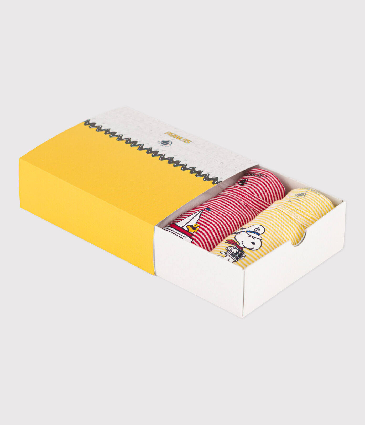 Lot de 3 débardeurs Petit Bateau X Snoopy en coton petit garçon
