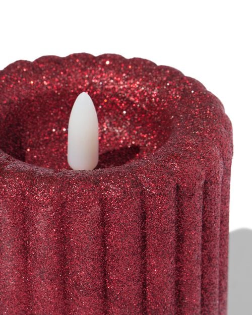 led kaars glitter goud klein