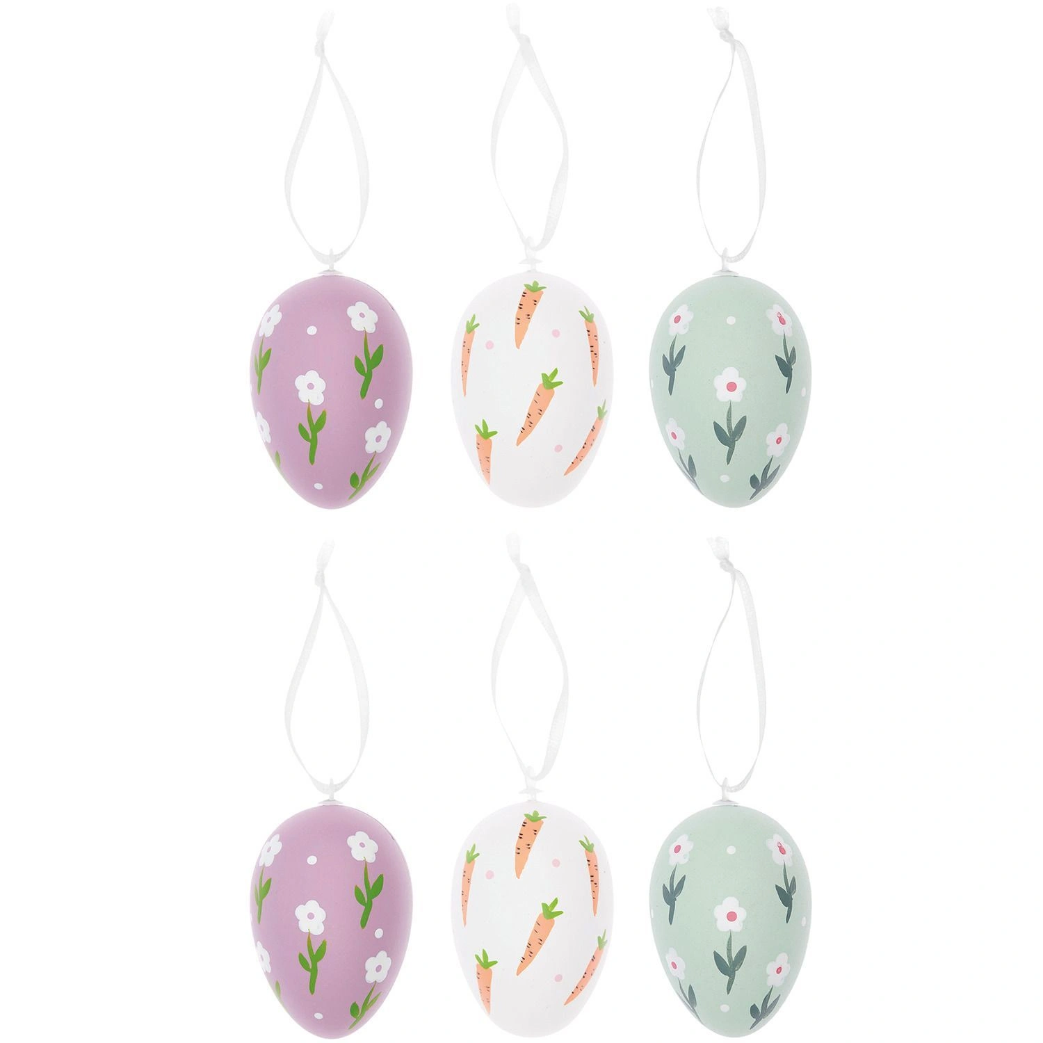 Deko-Eier FRÜHLING 6er-Set in bunt