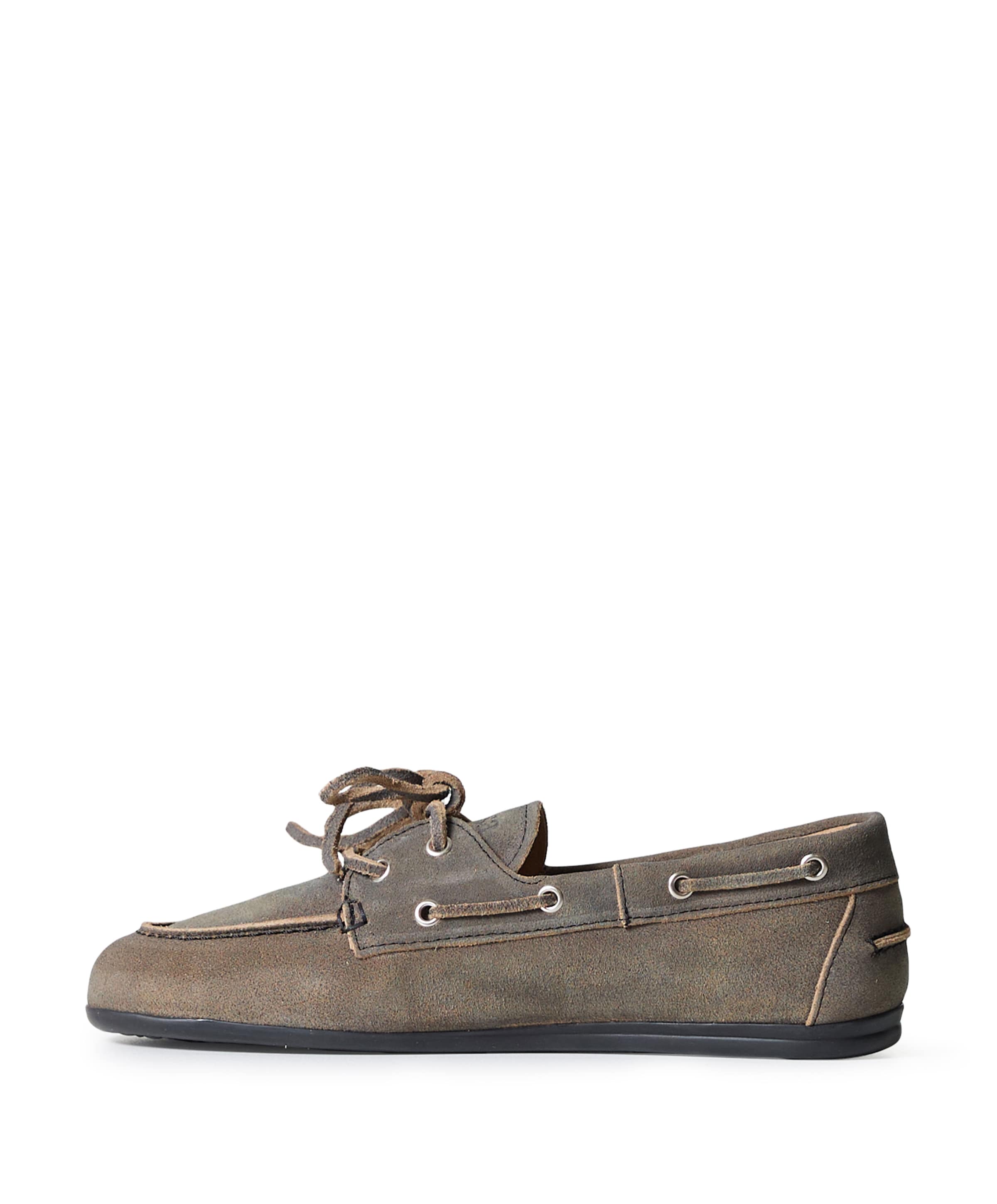 Posa Boat Loafer Brushed dames mocassins grijs