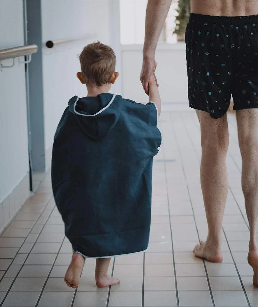 Watery badeponcho til børn - Microfiber - Lilla