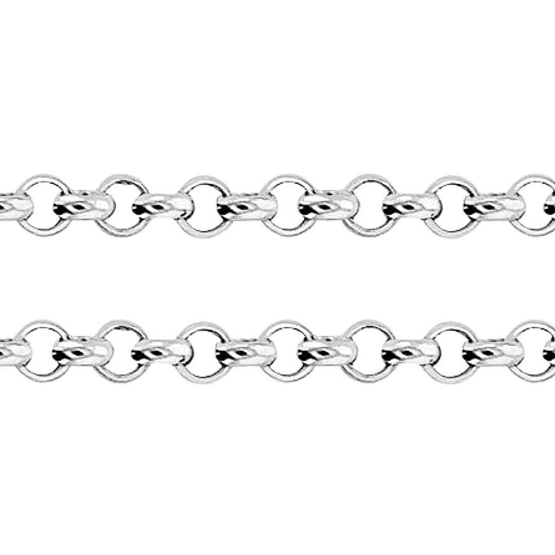 Collier chaine femme enfant homme 45 cm maille ronde jaseron en argent 45cm 2mm