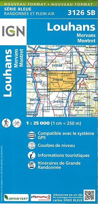 IGN - 3126 SB LOUHANS 1 25 000