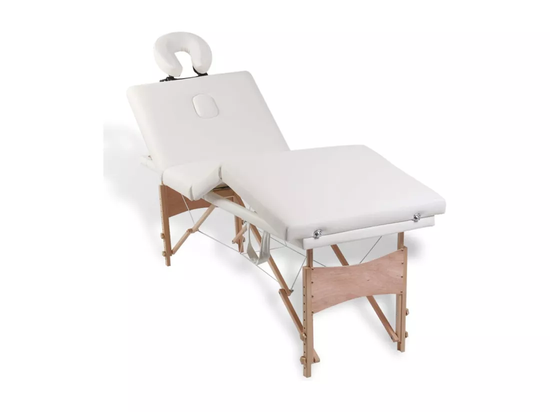 Table pliable de massage bois blanche 186 x 68 x 59 cm 02_0001878