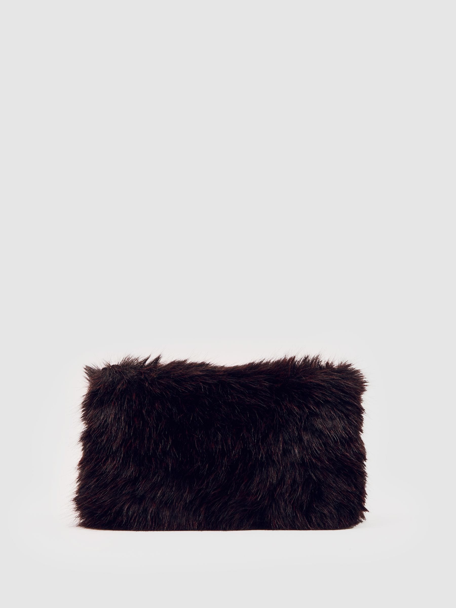 Reiss Mila Faux Fur Shoulder Bag