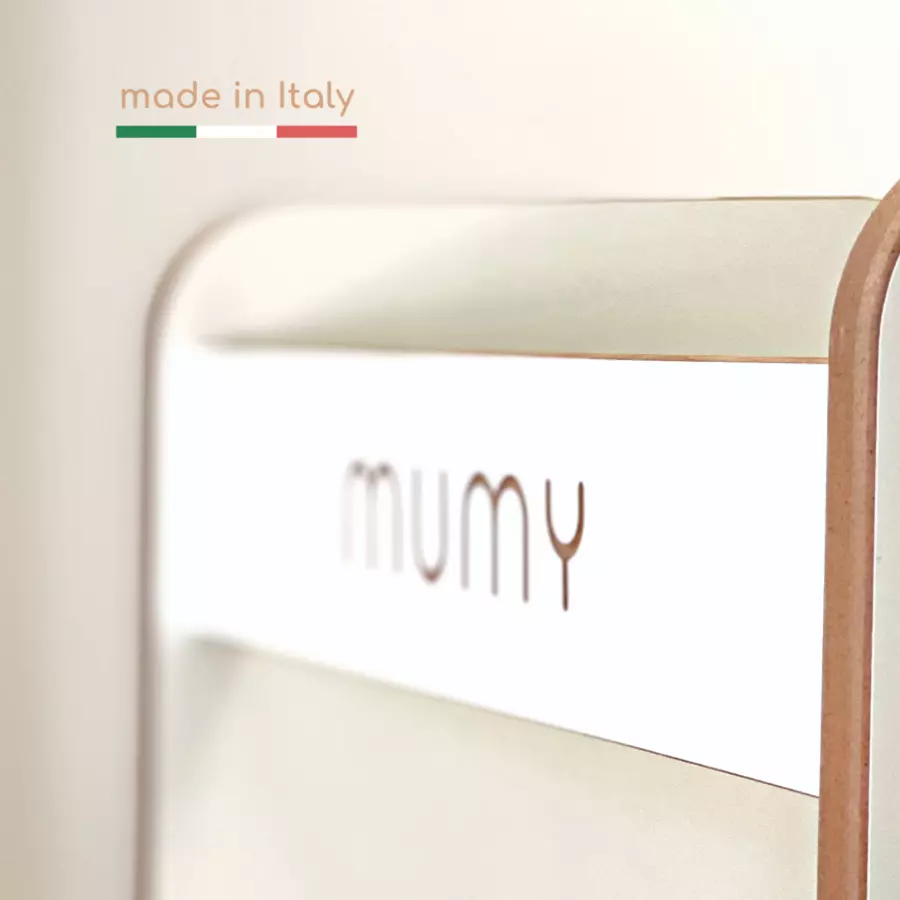 mumy™ Lernturm easyFLIP multifunktional weiß  natur