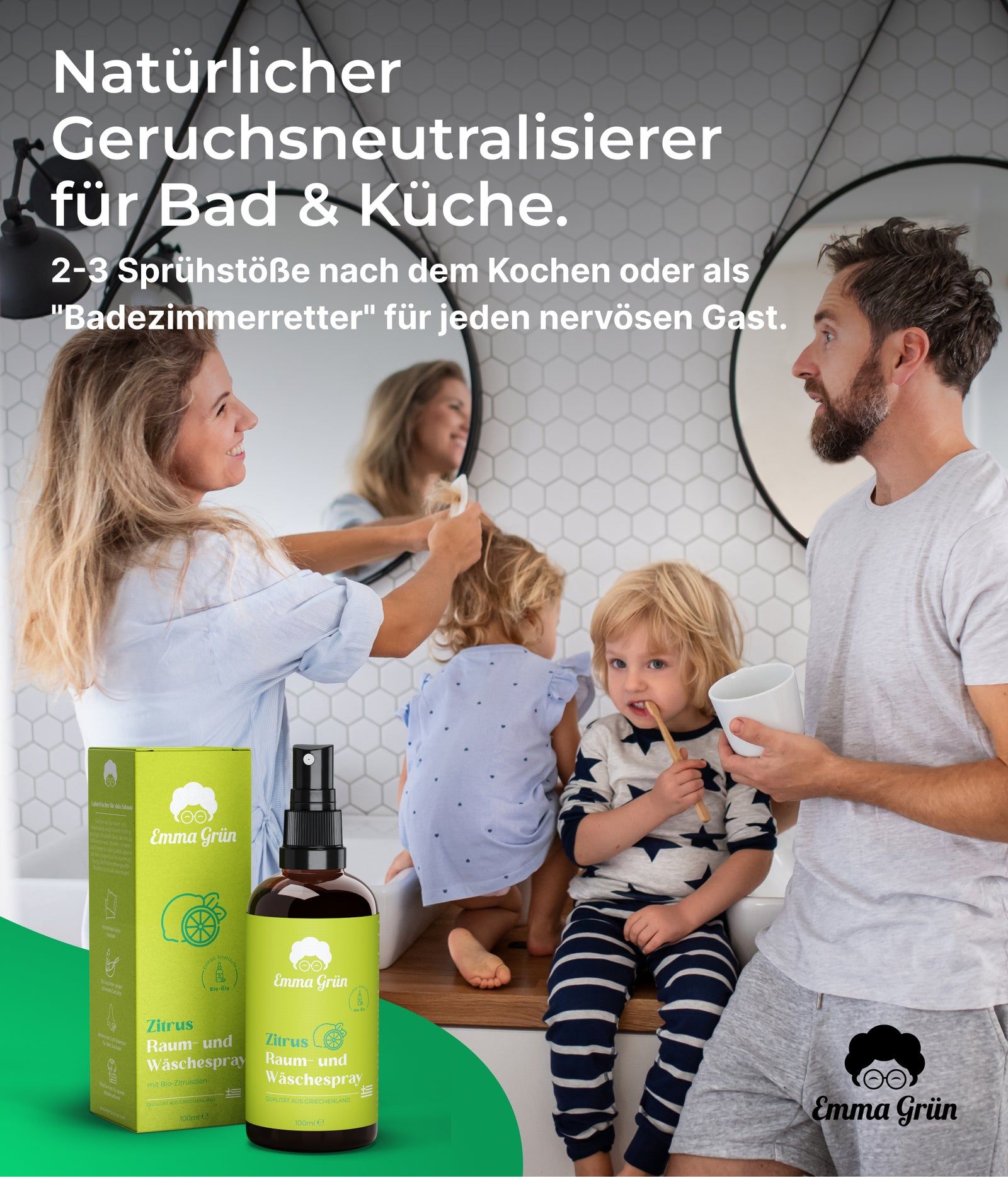 Emma Grün® Zitrus Raumspray & Kissenspray Bio