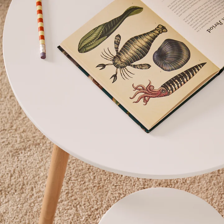 Kids Concept - Tisch und Hocker, weiss