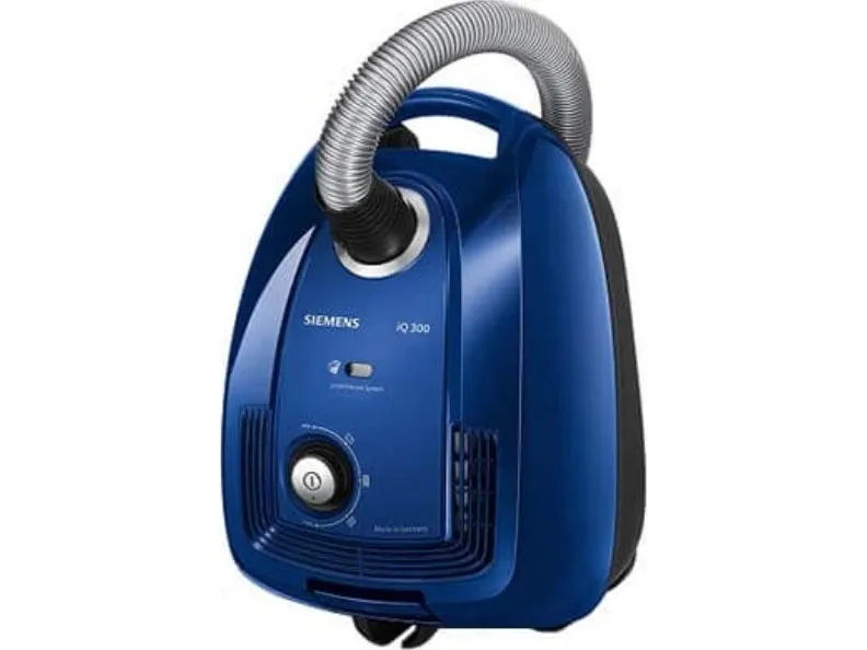 Siemens iQ300 VSC3320 - Støvsuger - beholder - pose - sort/nordkap blå metallisk