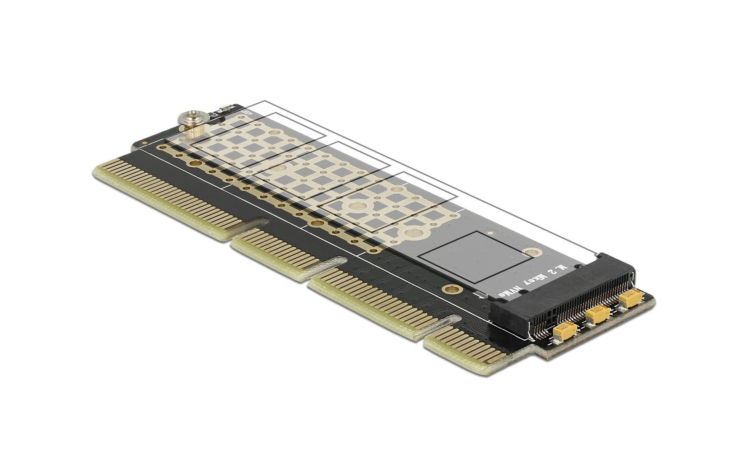 Host Bus Adapter PCIe x16/x8/x4 – M.2, NVMe, Key MDelock PCI Express x16 (x4 / x8) Karte zu 1 x NVMe M.2 Key M für Server