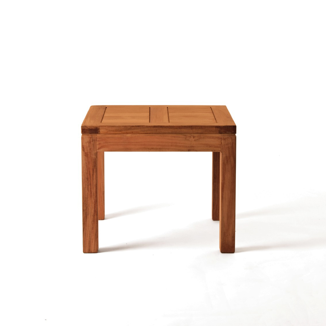 Beistelltisch 'Ansgar' aus Teakholz, natur, L 50 cm, B 50 cm, H 42 cm von fischer's lagerhaus