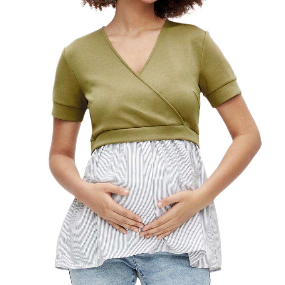 Mamalicious Blouse de grossesse et allaitement Kaki Femme Mamalicious Jennifer