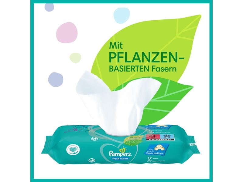 Pampers Feuchttücher Fresh Clean Aloe 15 x 80 Stk. Feuchttücher, Vorteilspackung Giga, 15 x 80 Stück