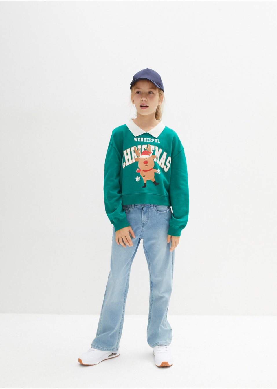 Sweat-shirt fille avec motif de Noël