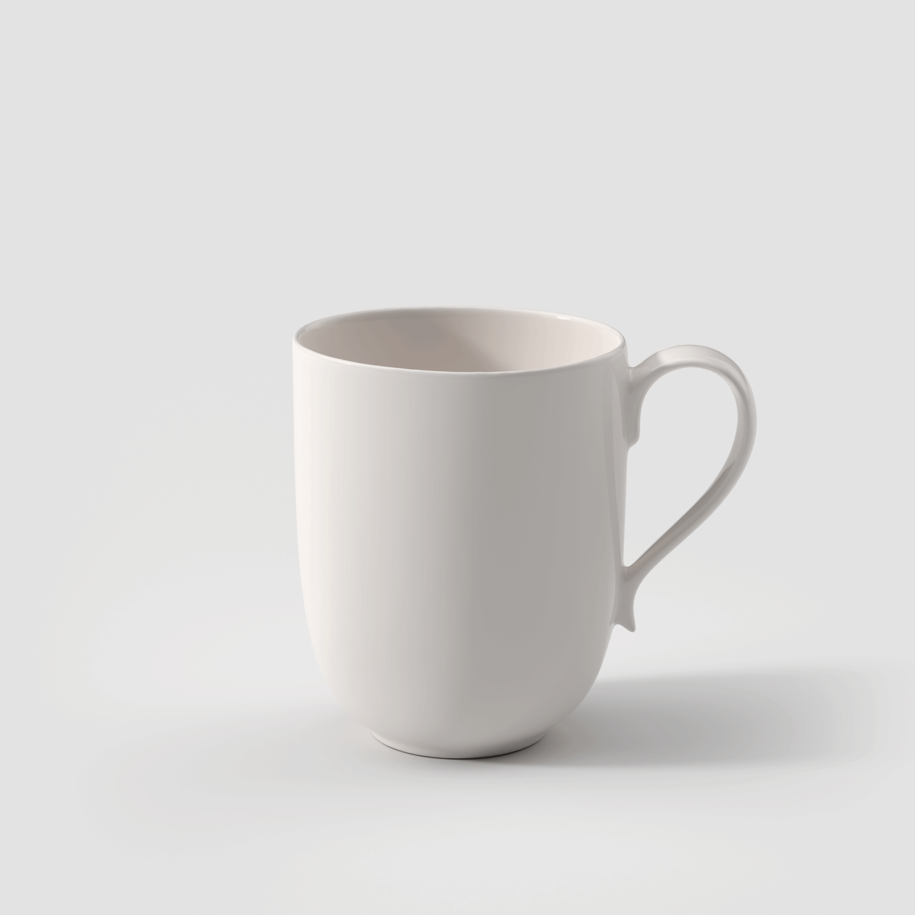 New Cottage Mug White, 12.6 oz, Premium Porcelain