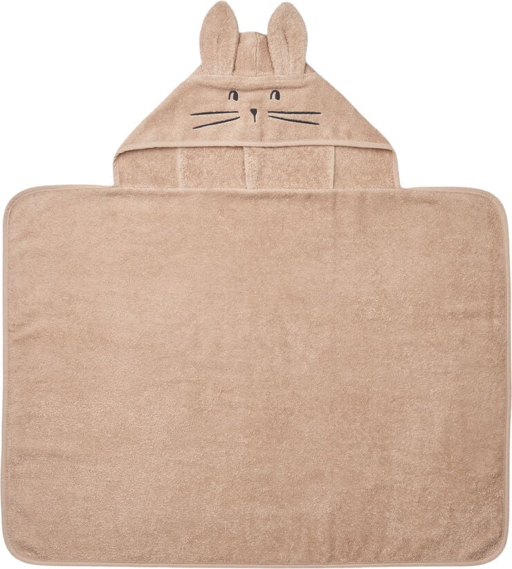 Liewood Vilas Rabbit Baby Hooded Towel Pale tuscany