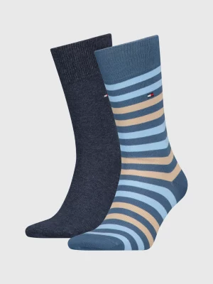 Pacote com 2 pares de meias clássicas listradas