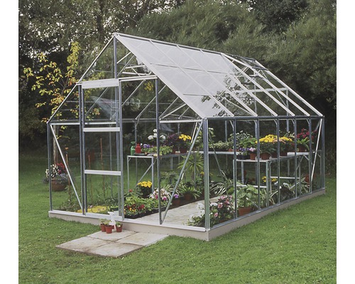 Kas Hallen Universeel 128 9,9 m² Helder glas 3 mm 257 x 384 cm Aluminium