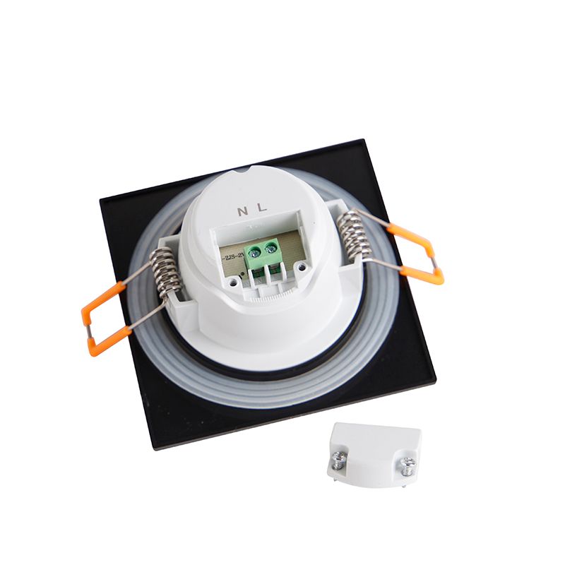 Moderne inbouwspot zwart incl. LED 3-staps dimbaar IP65 - Simply