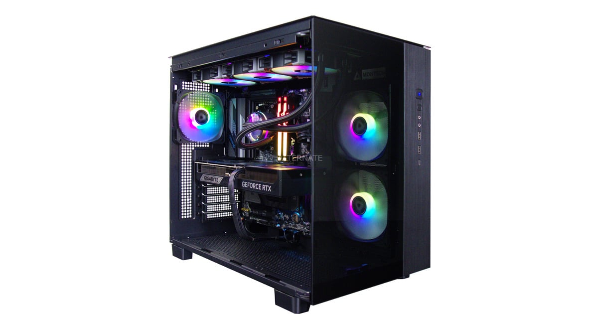 ALTERNATEThunderstorm Pro Ryzen 7 – RTX 5070 Ti gaming pc  (Zwart | R7 9800X3D | RTX 5070 Ti | 32 GB | 2 TB SSD)
