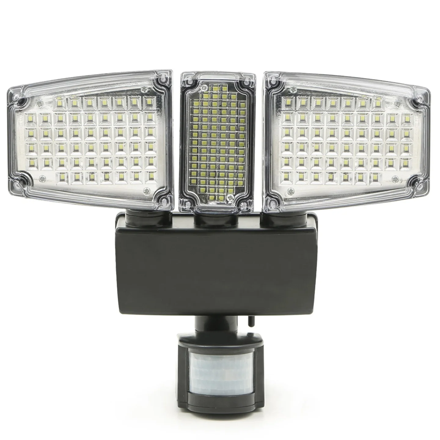Projecteur solaire 3 têtes 178 LED détecteur de mouvement