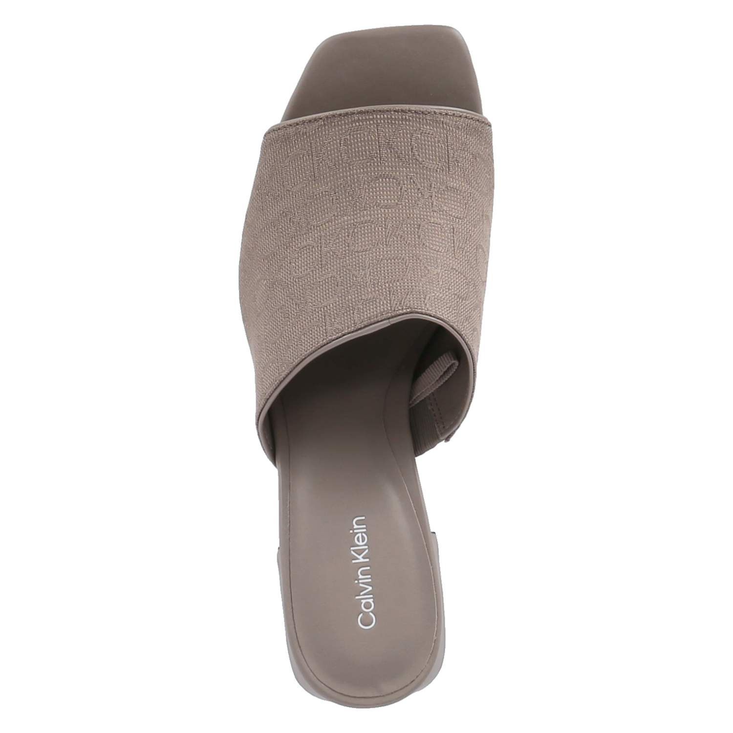 Calvin Klein Pantoletten HEEL MULE 45 MONO - 4 - taupe