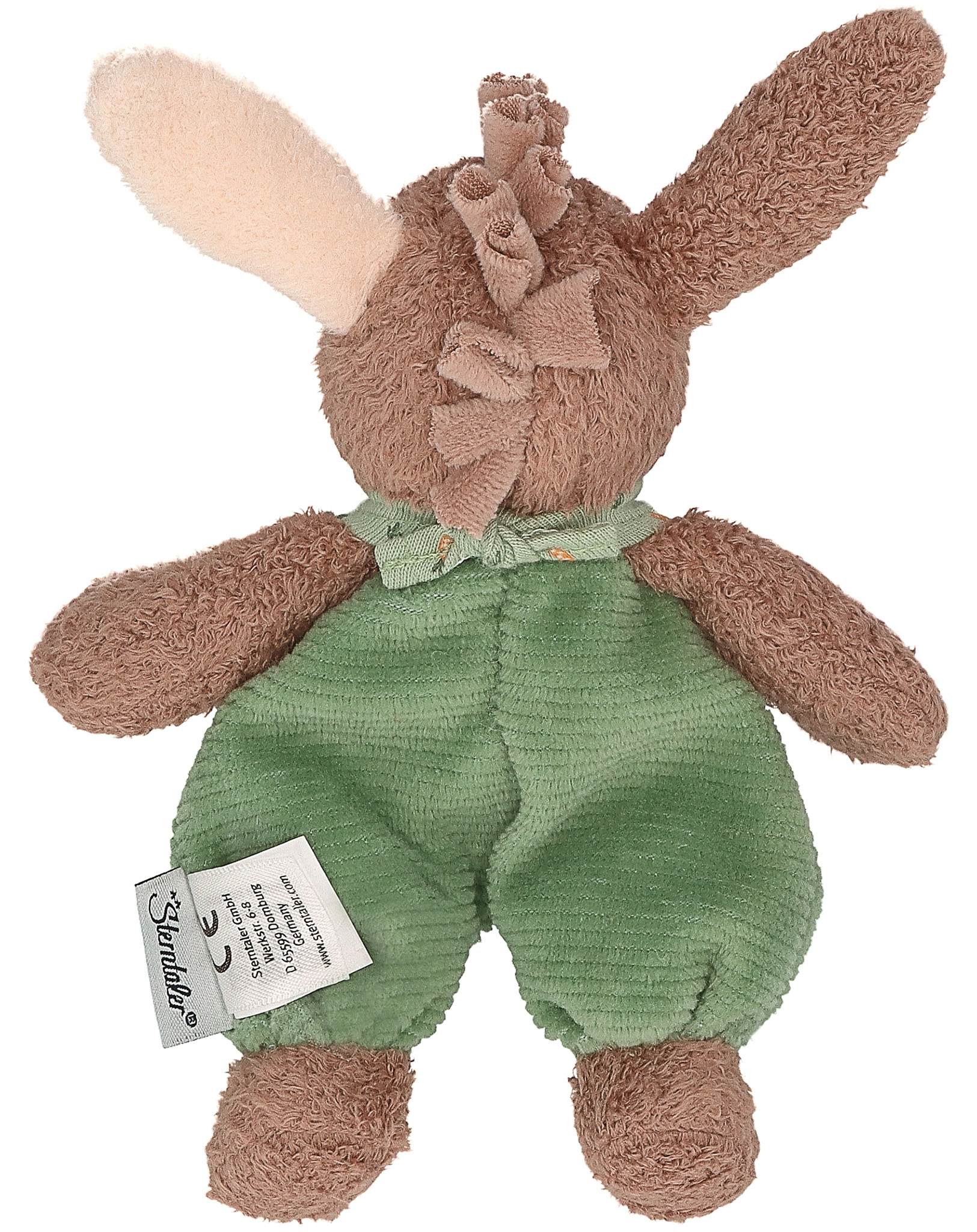 Mini-Spieltier EMMILIUS (17 cm) mit Rassel in grün