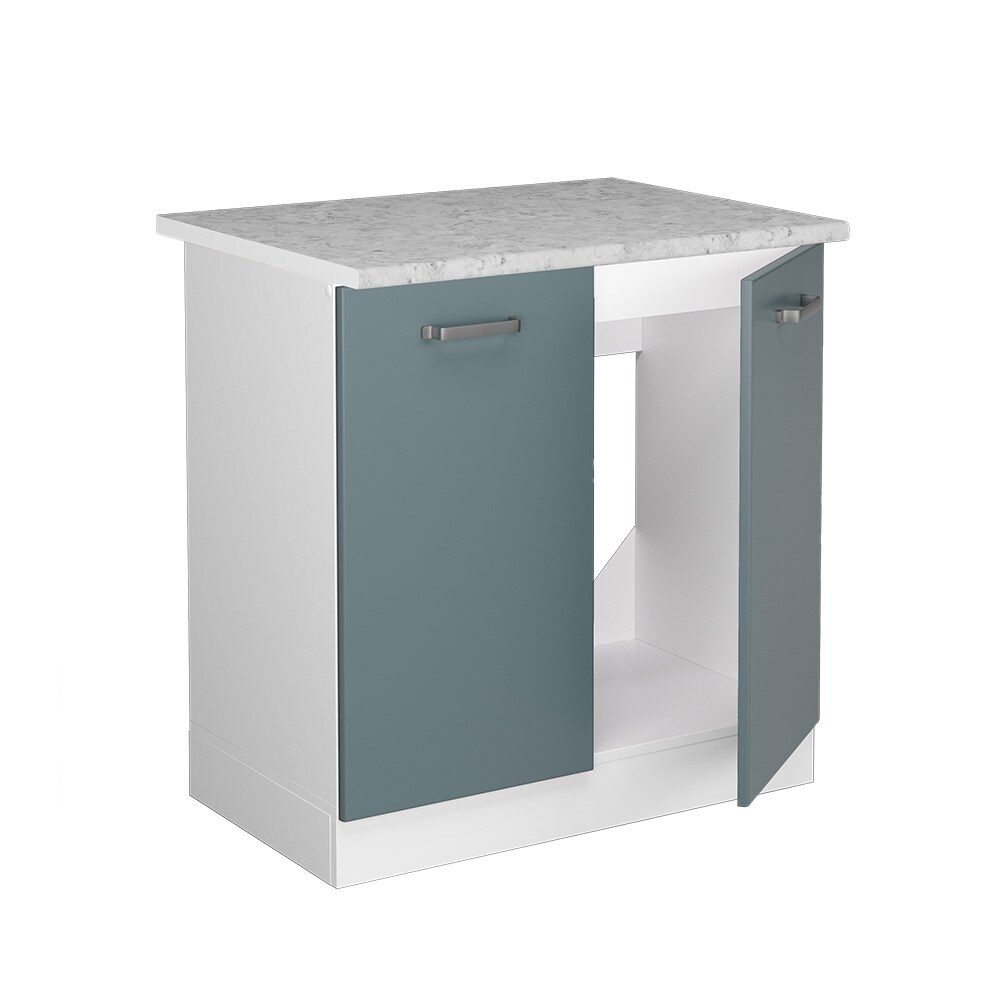 Vicco Spülenunterschrank Küchenschrank R-Line Solid Weiß Blau Grau 80 cm modern Arbeitsplatte