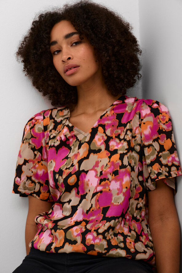 Kaffe KAlaila Blouse Pink melon blurry flower