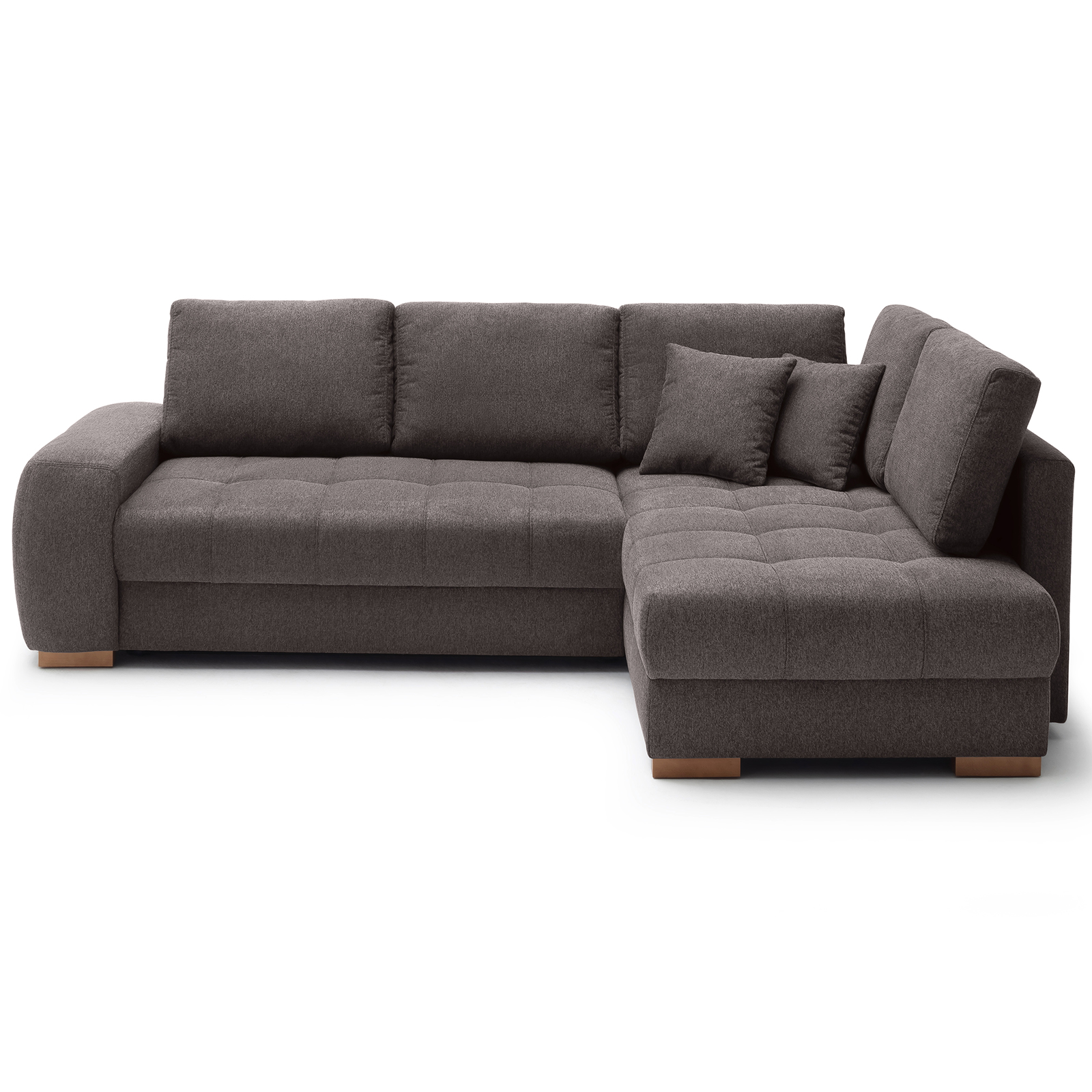 Ecksofa - rock - Boxspringfederung - Liegefunktion - Holzfüße