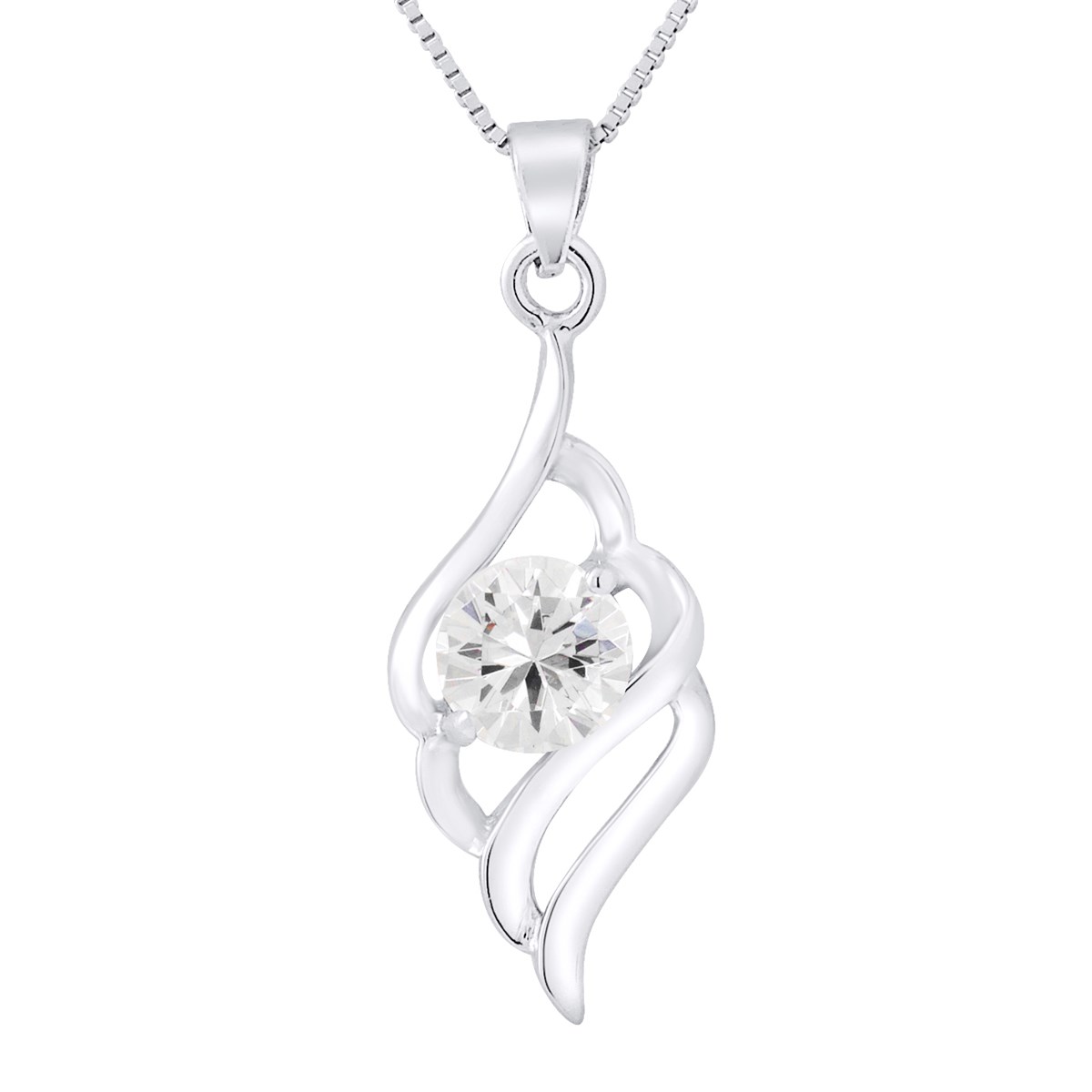 Pendentif VAGUE - Oxyde de zirconium - Argent 925