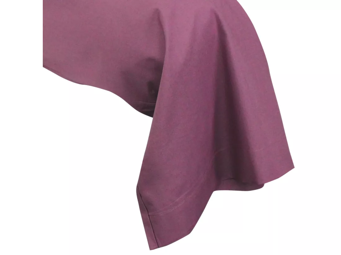 Taie de traversin uni 140x43 cm coton ALTO Raisin