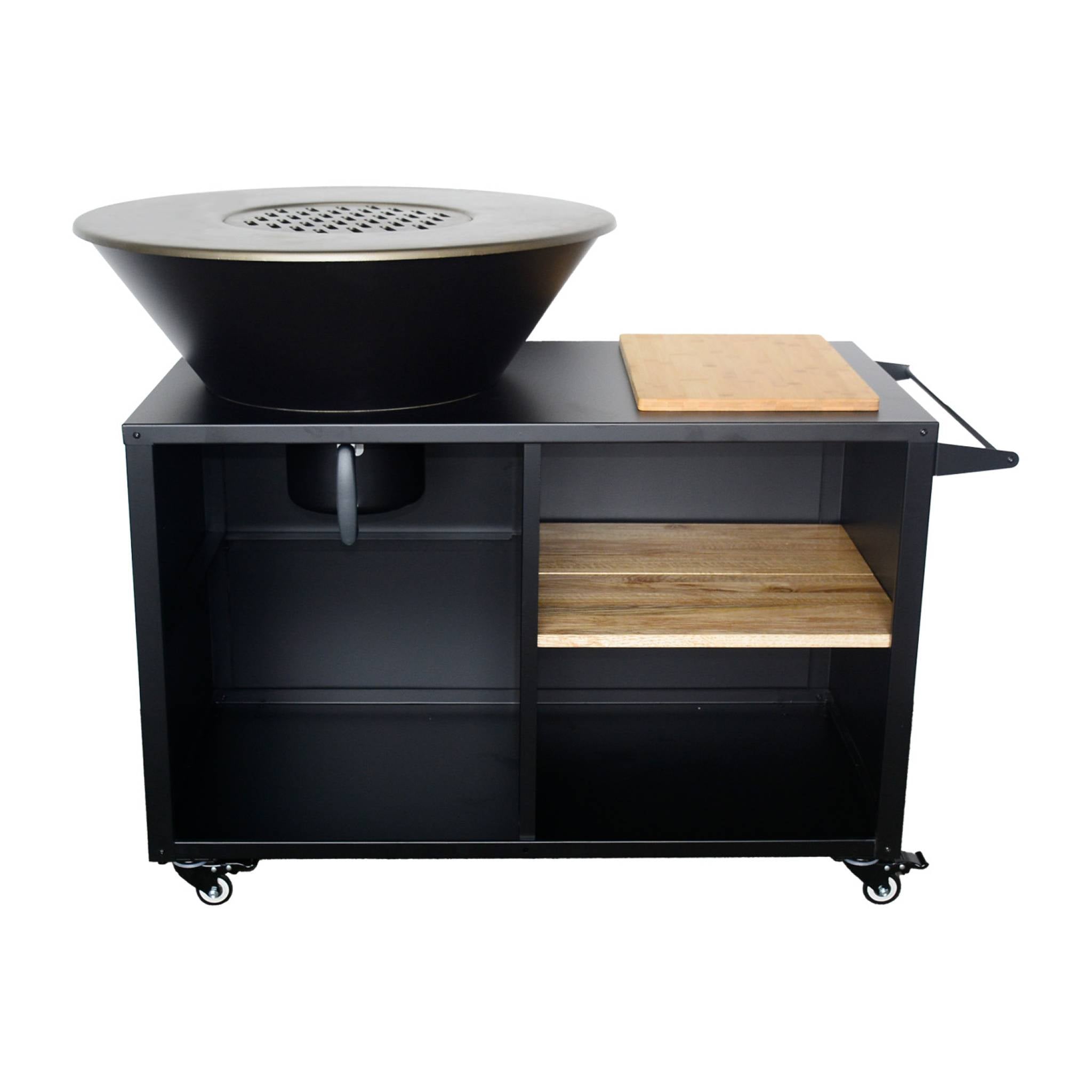 sweeek - Kookvuurschaal Ã80cm met grillrooster en opbergruimte