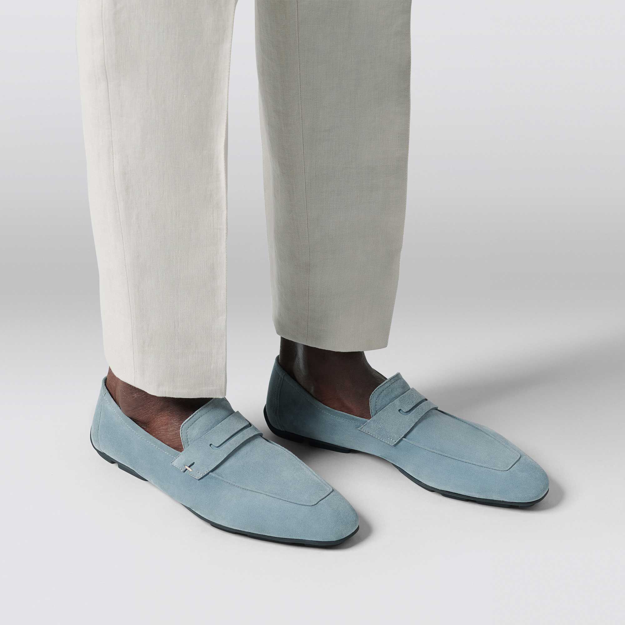 Mocassin Lorenzo Drive En Cuir Camoscio