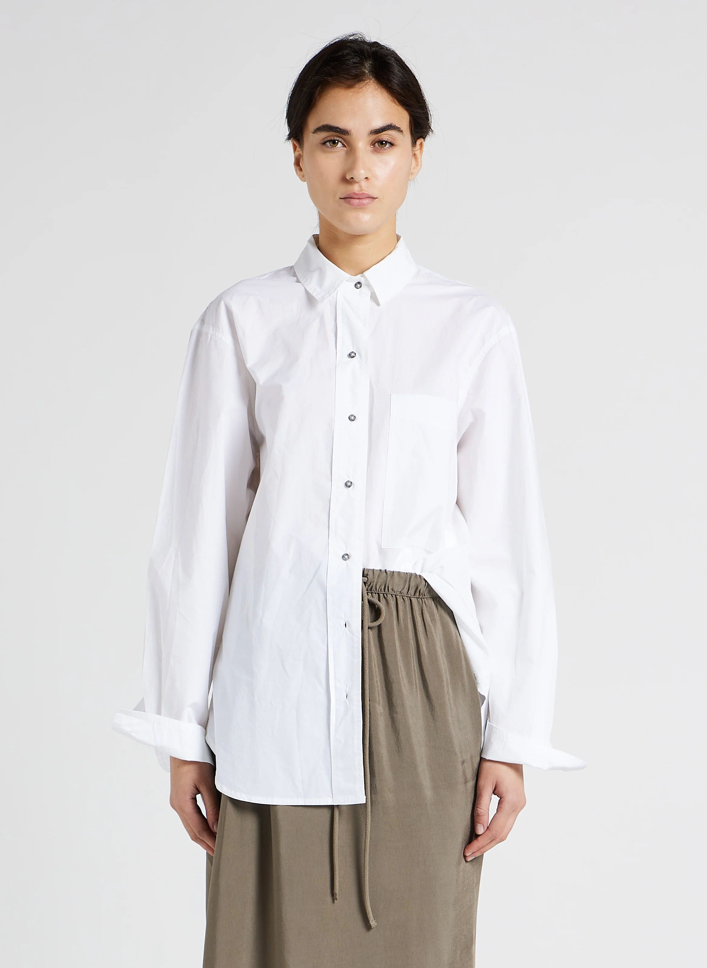 HERMANN - Chemise ample col classique en coton| Blanc
