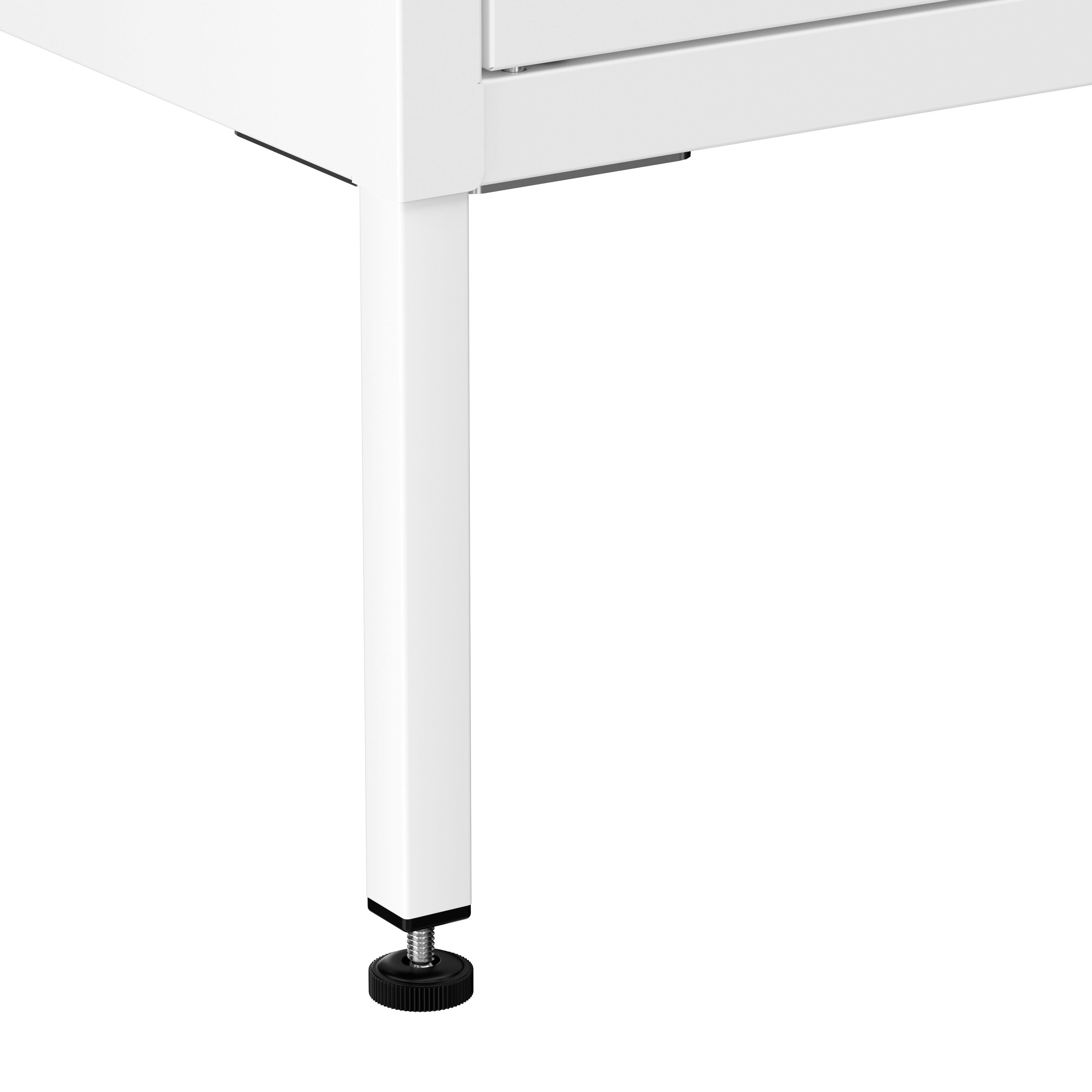 Kommode Metall KLAUS 3 Schubladen 42 x 101 cm weiss