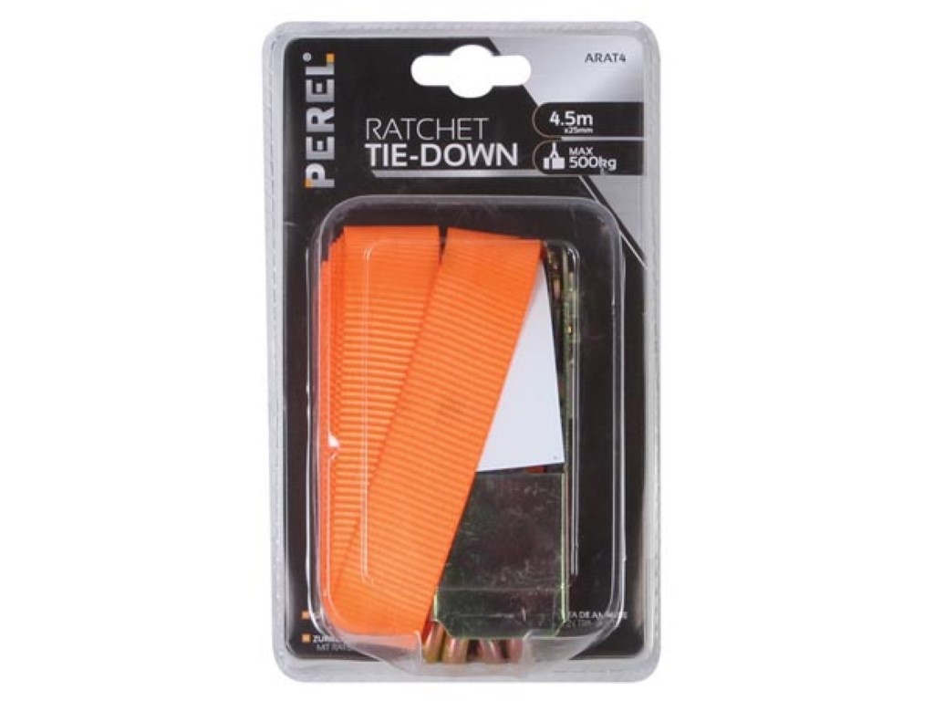 Toolland ARAT4 2-delige spanband met ratel - 4,5 meter